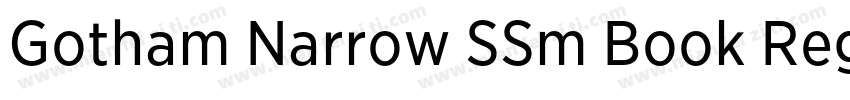 Gotham Narrow SSm Book Regular字体转换